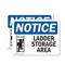 Signmission Ladder Storage Area Sign With Symbol, 5 in W x Rectangle, Vinyl Decal OS-2PACK-NS-D-35-L-13946 - alternate 1